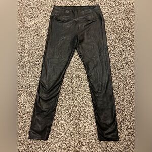 7 For All Mankind Black Faux Leather Leggings